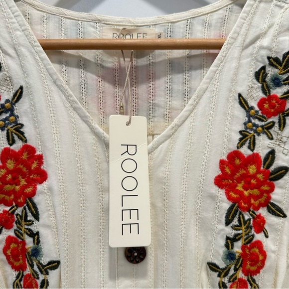 NWT Roolee Embroidered Floral V Neck MIDI Dress Size XXL - Picture 9 of 13